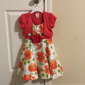 Girls floral dress size 5